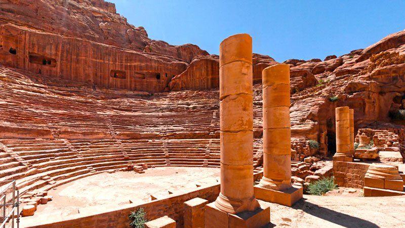 Amphetheartre in Petra, Jordan 